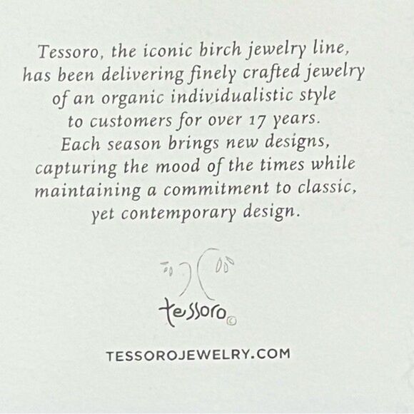 Tessoro Sterling Silver Handcrafted Birch Bark Earrings NWT - Picture 9 of 9